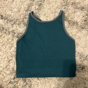Athleta Teal Tank Top with Gray Trim